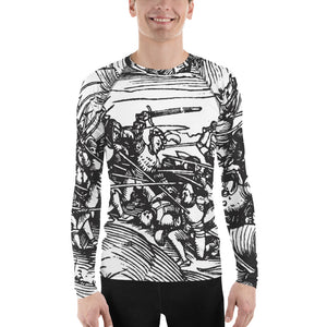 White Landsknecht Battle Men's Rash Guard