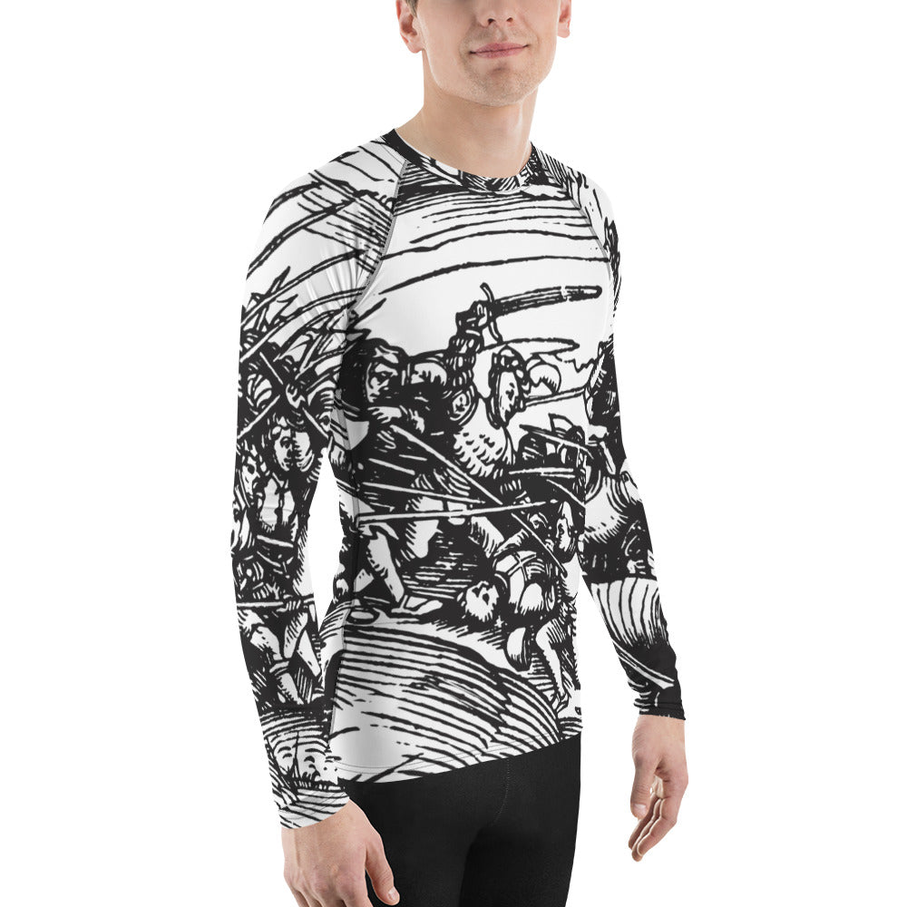 White Landsknecht Battle Men's Rash Guard